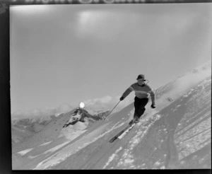 Downhill skier, Coronet Peak Ski Field, Queenstown