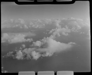 Cloud formation, taken from a NAC (National Airways Corporation) Viscount aircraft, over Cook Strait