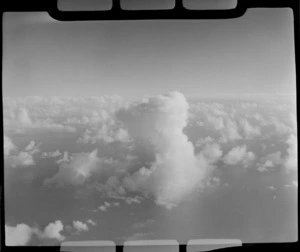 Cloud formation, taken from a NAC (National Airways Corporation) Viscount aircraft, over Cook Strait
