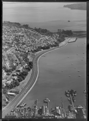 St Mary's Bay and Westhaven Marina, Auckland, including bridge approach road