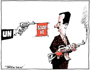 Tremain, Garrick 1941- :[United Nations and Bashar al Assad]. 1 July 2012