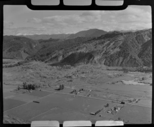 View of the Matakitaki slip, where the worst landslide occurred during the 1929 earthquake, in Murchison, Tasman region