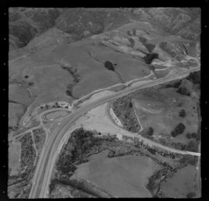 View of the Porirua-Johnsonville Motorway and the Takapu Road turnoff to the northern suburb of Tawa, Wellington City