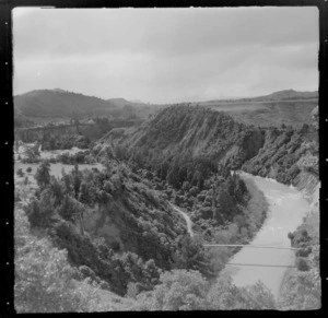 Mangaweka, Manawatu-Whanganui, with bridge over Rangitikei River