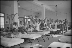 Patients and nurses in one of the wards of 1 New Zealand General Hospital at Senigallia, Italy, during World War II - Photograph taken by George Kaye