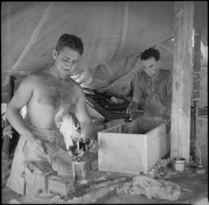World War II New Zealand workship in the field, Egypt