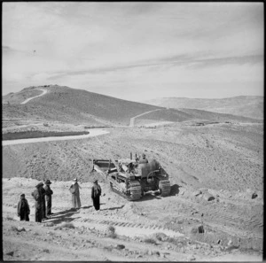 The 21 NZ Mechanical Equipment Company road making in Trans Jordania, World War II - Photograph taken by M D Elias