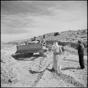 The 21 NZ Mechanical Equipment Company road making in Trans Jordania, World War II - Photograph taken by M D Elias