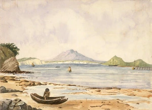 Gold, Charles Emilius 1809-1871 :Entrance to Auckland Harbour. Percy Mathews. [1860]