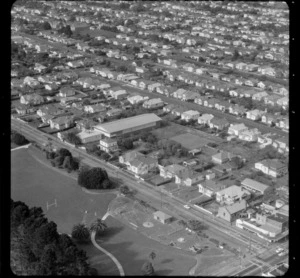 Mt Roskill/Onehunga area, Auckland, with playground and streets of houses