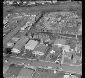 [Mt Roskill/Onehunga area, Auckland ?] with business premises/factories including Heirloom Furniture Ltd, Roskill Glass Co, and Everson's welding works