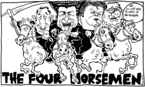 Ellison, Anthony 1966- :The Four Horsemen. Sunday Star. 7 April, 1991.