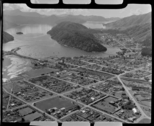 Picton, includes harbour, boats, wharf, township and housing, Marlborough District