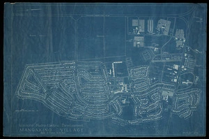 [Creator unknown] :Waikato Hydro-electric Development Mangakino Village [copy of ms map]. [1951?]