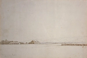 [Smith, William Mein] 1799-1869 :Tauherenikau Hotel, Wairarapa. [186-]