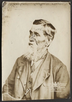 NZ Government Tourist Department (Wellington) :Portrait of unidentified Maori man