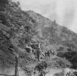 Soldiers in Shrapnel Gully, Gallipoli, Turkey