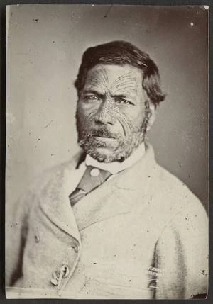 NZ Government Tourist Department (Wellington) :Portrait of unidentified Maori man