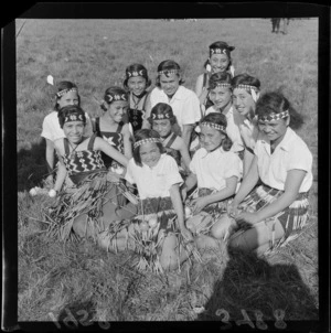 A group of Maori children at the Ohakune Railway Jubilee Celebrations