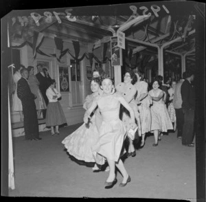 Conga line at the Ohakune Railway Jubilee Celebrations