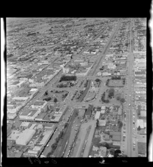 Aerial view of central Palmerston North, Manawatu-Whanganui Region