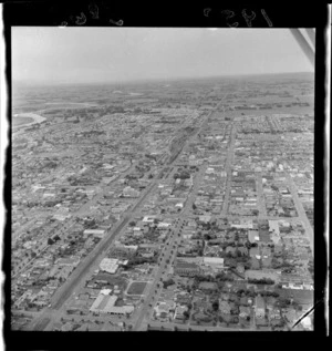 Aerial view of central Palmerston North, Manawatu-Whanganui Region