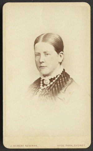 Newman, John Hubert (Sydney) fl 1862-1900 :Portrait of unidentified woman