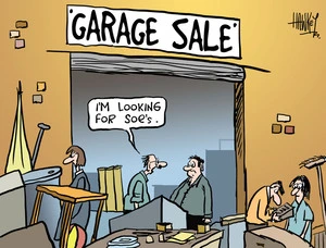 Hawkey, Allan Charles, 1941- :Garage sale - 'I'm looking for SOE's'. 17 July 2012