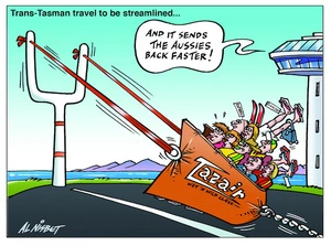 Trans-Tasman travel to be streamlined... "And it sends the Aussies back faster!" 23 August 2009