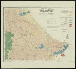 Geological map of Pakiri and Rodney survey districts / / drawn by G.E. Harris.