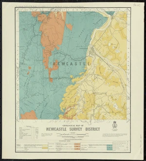 Geological map of Newcastle survey district / drawn by G.E. Harris.