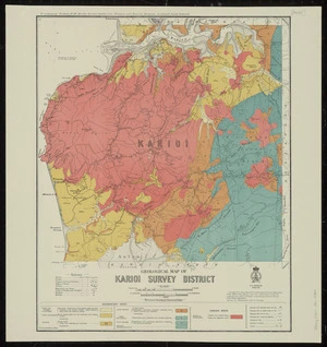 Geological map of Karioi survey district / drawn by G.E. Harris.