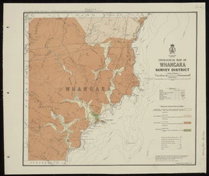 Geological map of Whangara survey district / compiled and drawn by G.E. Harris.