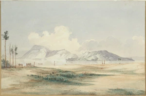 [Mitford, John Guise] 1822-1854 Attributed works :Rotorua Lake from the Mission Station [ca 1845]