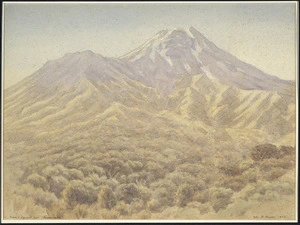 Moore, John Lysaght, 1897-1965 :Mount Egmont from "Dawson Falls". 1952.
