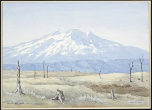 Moore, John Lysaght, 1897-1965 :Ruapehu from Raetihi. 1954.