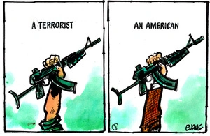 Evans, Malcolm Paul, 1945- :A terrorist - An American. 23 July 2012