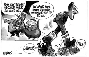 Evans, Malcolm Paul, 1945- :'John Key thought he could walk all over us..' 19 July 2012