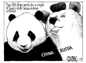 Winter, Mark 1958- :The UN stops work for a couple of bears while Syrian violence continues... 21 July 2012