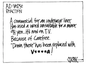 Winter, Mark 1958- :Ad-verse reaction - A commercial for an underwear liner, Has used a word unsuitable for a minor. ... 20 July 2012
