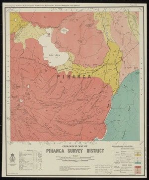 Geological map of Pihanga Survey District / drawn by G.E. Harris.