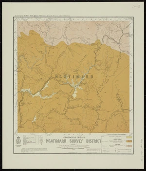 Geological map of Ngatimaru Survey District / drawn by G.E. Harris.