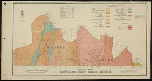 Geological map of Maunga and Tainui Survey Districts / drawn by G.E. Harris.