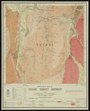 Geological map of Tutaki survey district / drawn by G.E. Harris, 1935.