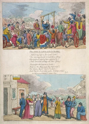 [Cruikshank, George] 1792-1878 :She died for love and he for glory. [London] Published March 15 1815 by W. Holland, No. 11 Cockspur St.