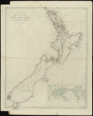 Map of the colony of New Zealand, from official documents / by John Arrowsmith.
