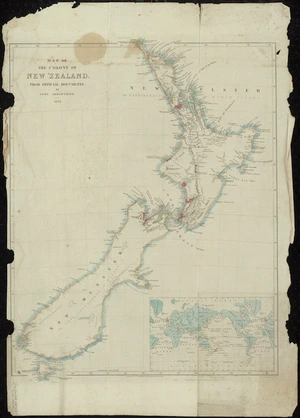 Map of the colony of New Zealand from official documents / by John Arrowsmith 1844.