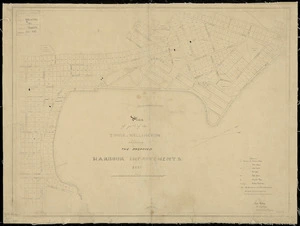 Plan of part of the town of Wellington, shewing the proposed harbour improvements / Edw. Roberts, acting colonial engineer, 1851.