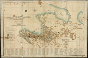 Plan of the city of Wellington and suburbs / by Thomas Ward.