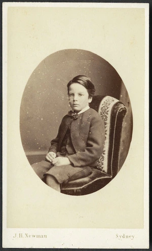 Newman, John Hubert (Sydney) fl 1862-1900 :Portrait of unidentified young boy